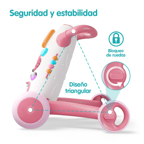 KÜB Andador Bebe Infantil Naranja | Correpasillos de Bebe con Centro de  Actividades | Juguete para bebés | Juguete para Empujar y Aprender a  Caminar 